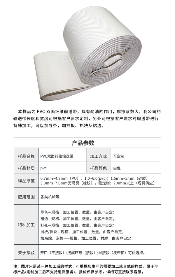 pvc白色输送带