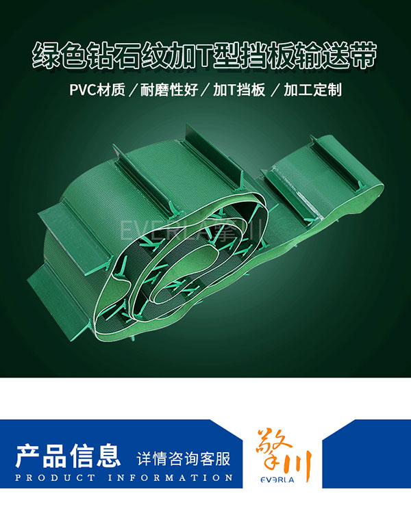 加T型挡板输送带